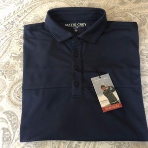 BRAND NEW Men's Matte Grey Short Sleeve Golf Polo